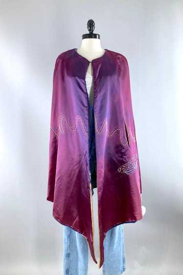 Vintage Reversible Embroidered Cape