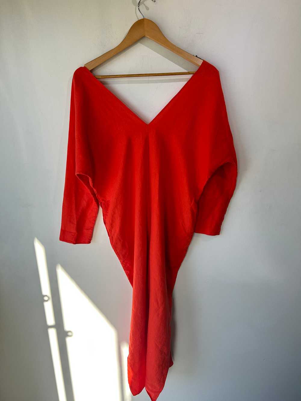 Rachel Craven Bright Red Linen Jumpsuit - image 3