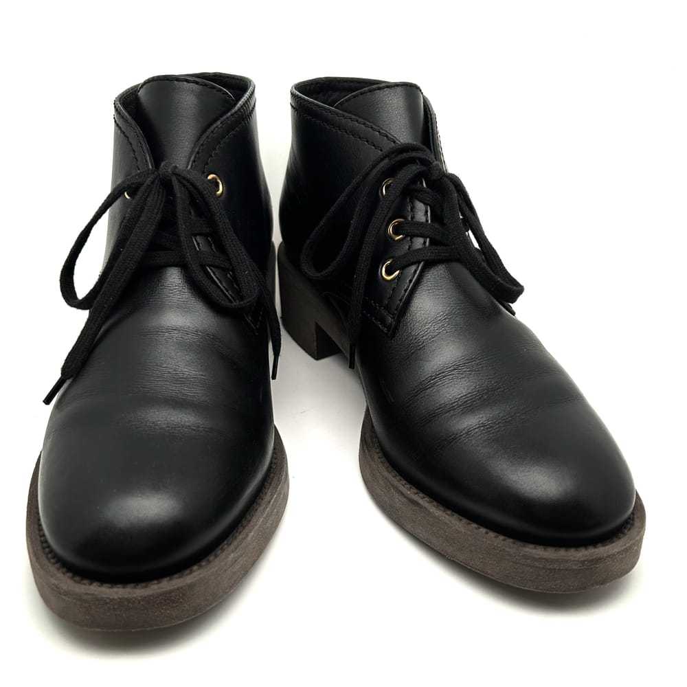 Chanel Leather lace up boots - image 2