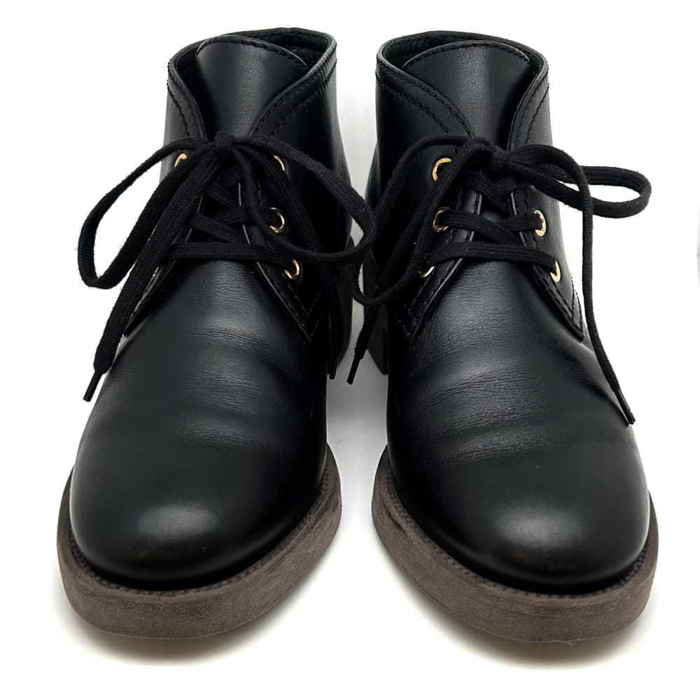 Chanel Leather lace up boots - image 7