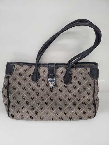 Authentic Dooney and Bourke Gray/Taupe Large Logo LOC Sac Hobo Handbag/Purse in New Condition. .