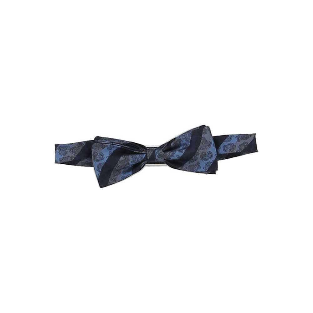 Unbranded Striped Bow Tie - No Size Blue Viscose - image 1