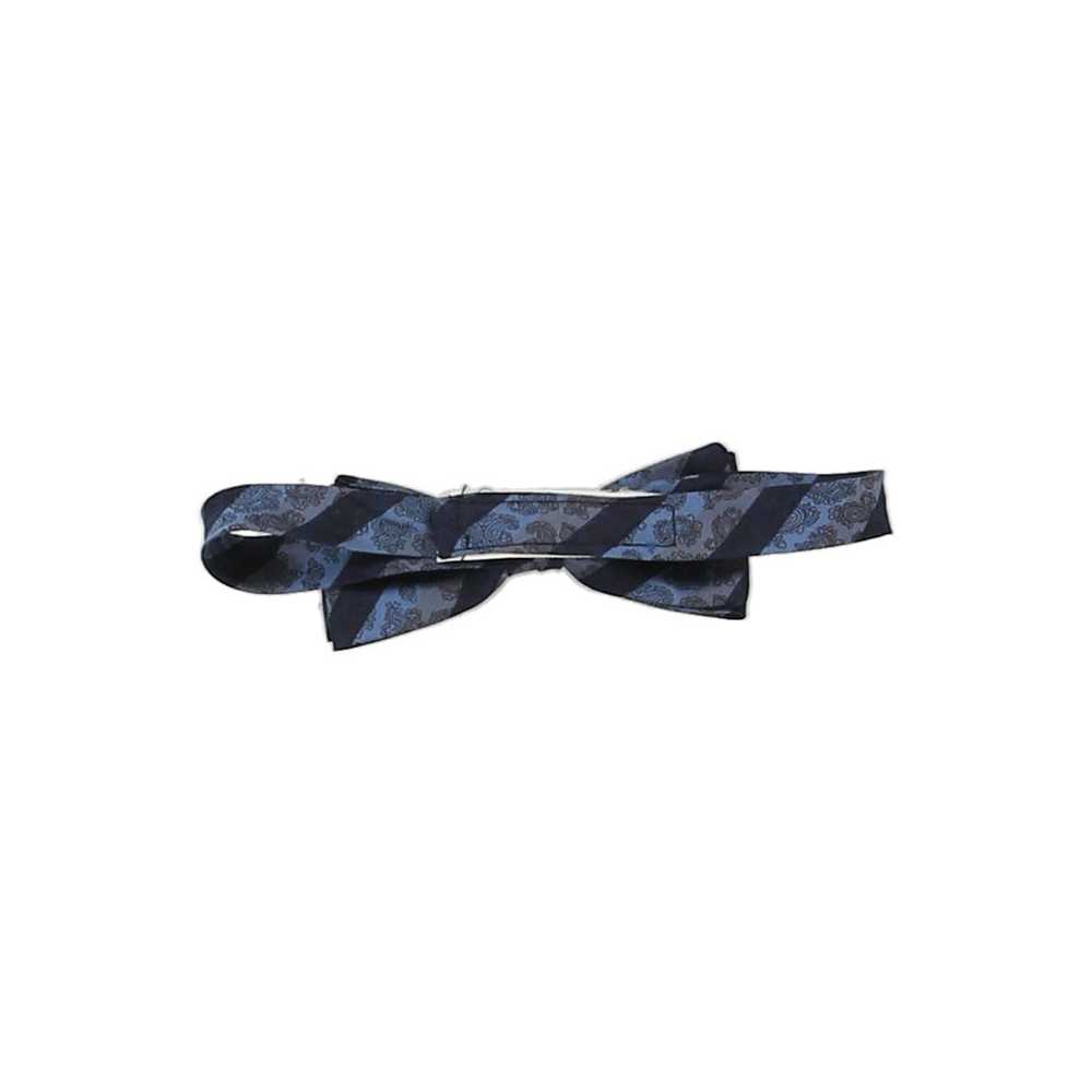 Unbranded Striped Bow Tie - No Size Blue Viscose - image 2