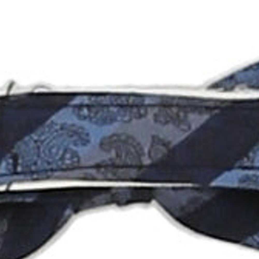 Unbranded Striped Bow Tie - No Size Blue Viscose - image 5