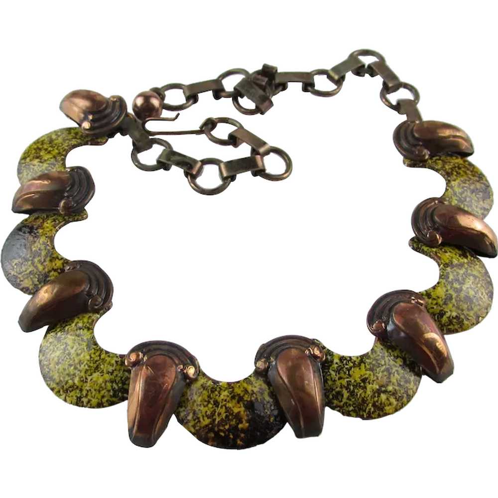 Vintage Copper Tone Adjustable Necklace - image 1