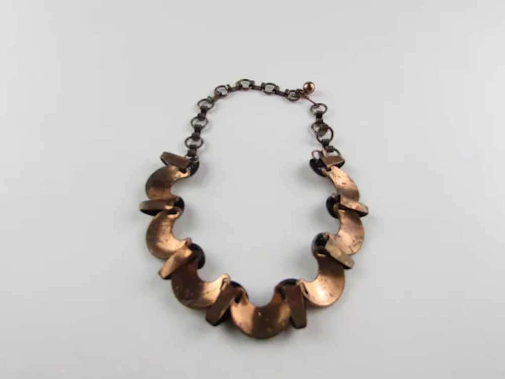 Vintage Copper Tone Adjustable Necklace - image 8