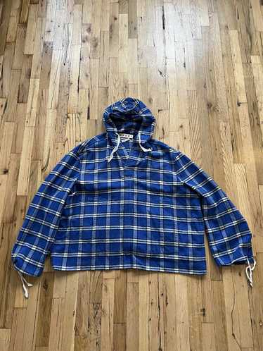 Marni Oversized Pullover Cotton Flannel Shirt with