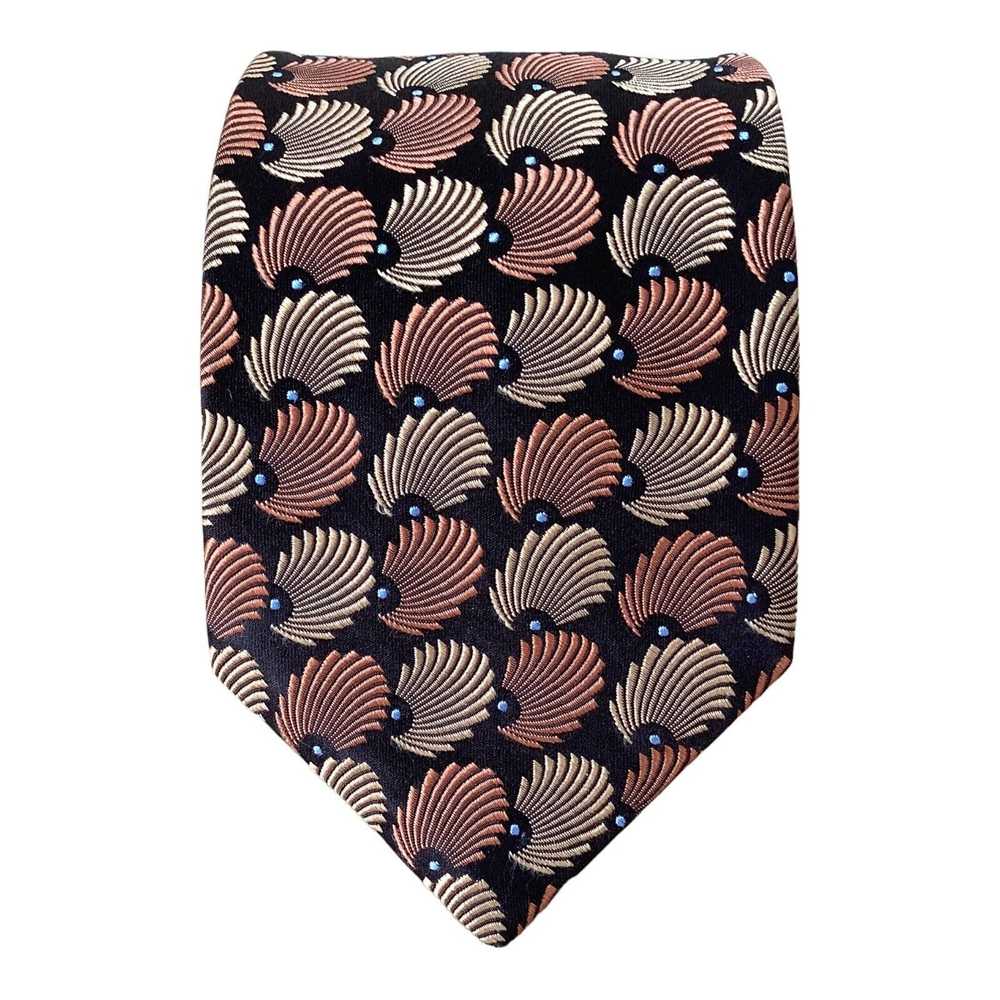 Ted Baker TED BAKER Brown Shellfish Silk Tie USA … - image 1