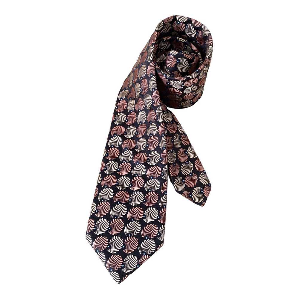 Ted Baker TED BAKER Brown Shellfish Silk Tie USA … - image 2