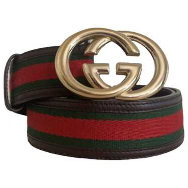 Gucci Interlocking Buckle cloth belt