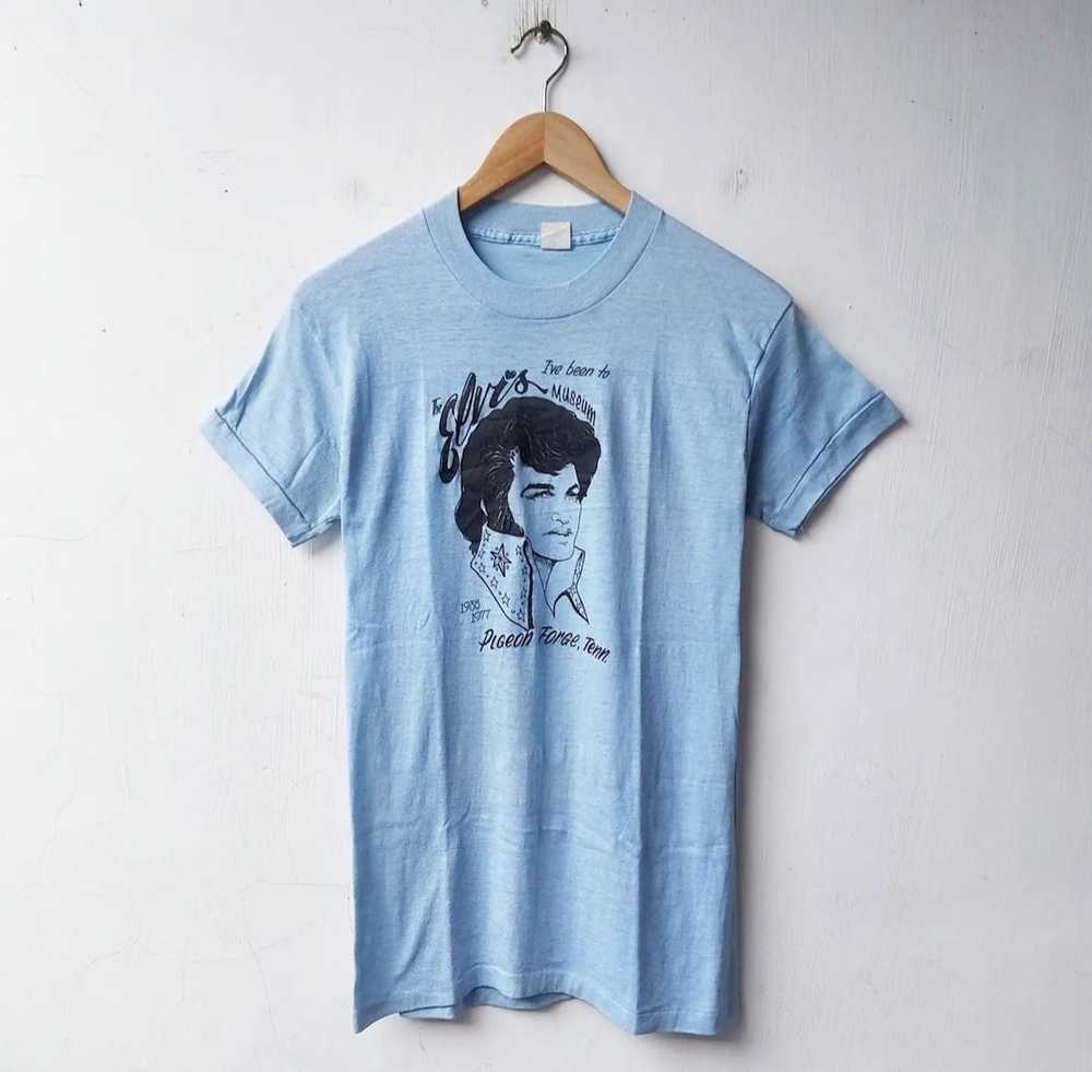 Band Tees × Vintage Vintage 80s Elvis Presley Mus… - image 1