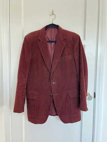 Vintage Deep Red Corduroy Sport Coat