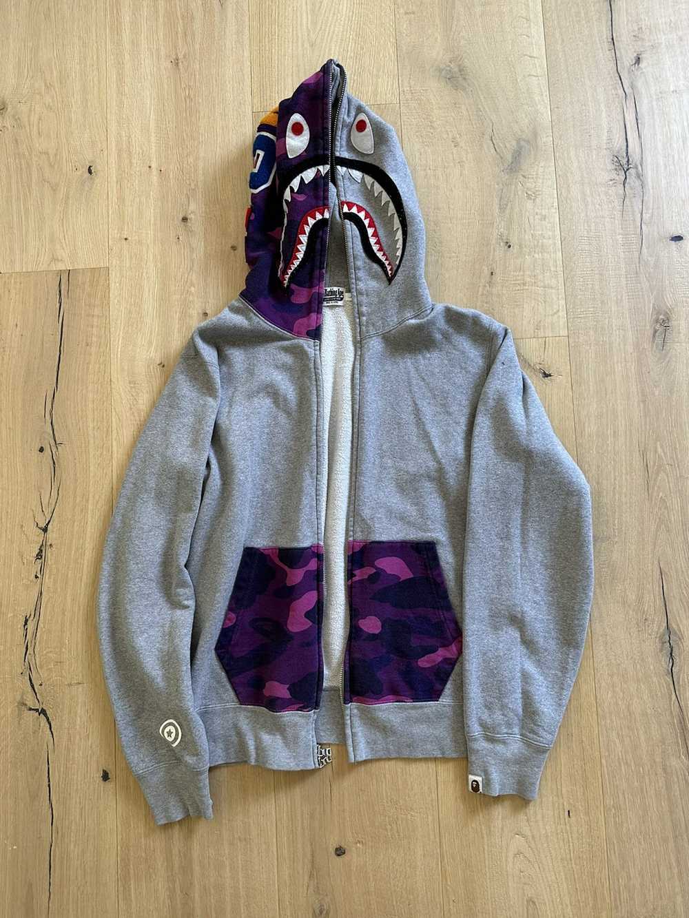 Bape Color Camo Shark Full Zip Hoodie - image 1