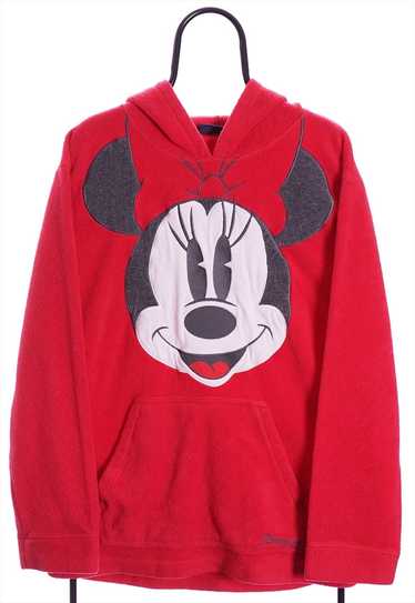 Vintage Disney Minnie Mouse Red Fleeced Hoodie Wom