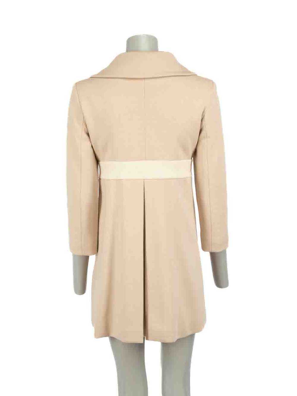 Smythe Beige Wool Bow Detail Coat - image 3