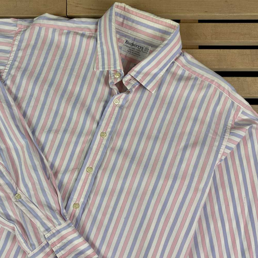 Burberry × Luxury × Vintage Mens Shirt Long Sleev… - image 2