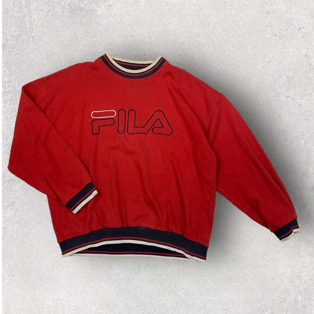 Fila × Streetwear × Vintage Fila big logo usa red… - image 1