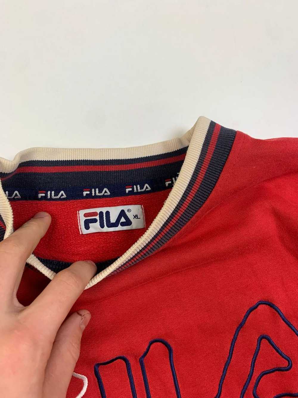 Fila × Streetwear × Vintage Fila big logo usa red… - image 3