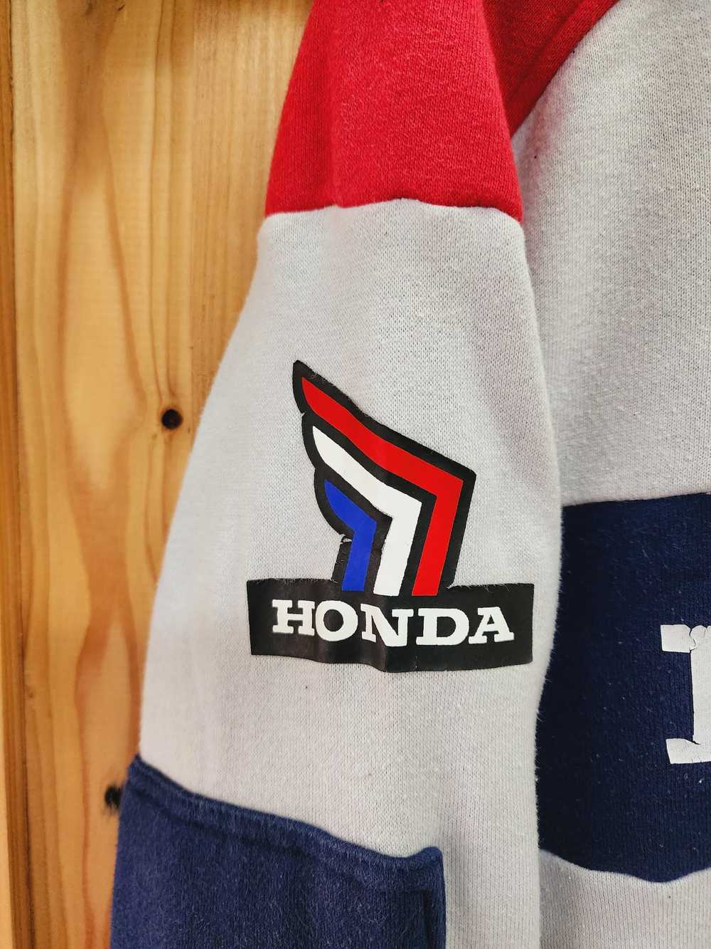 Honda × Racing × Vintage Vintage Honda Half Zip S… - image 3