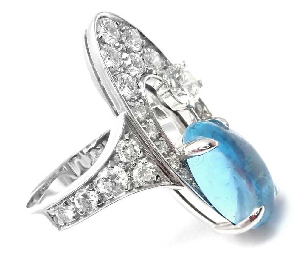 Bvlgari Elysia 18k White Gold Diamond Blue Topaz … - image 2