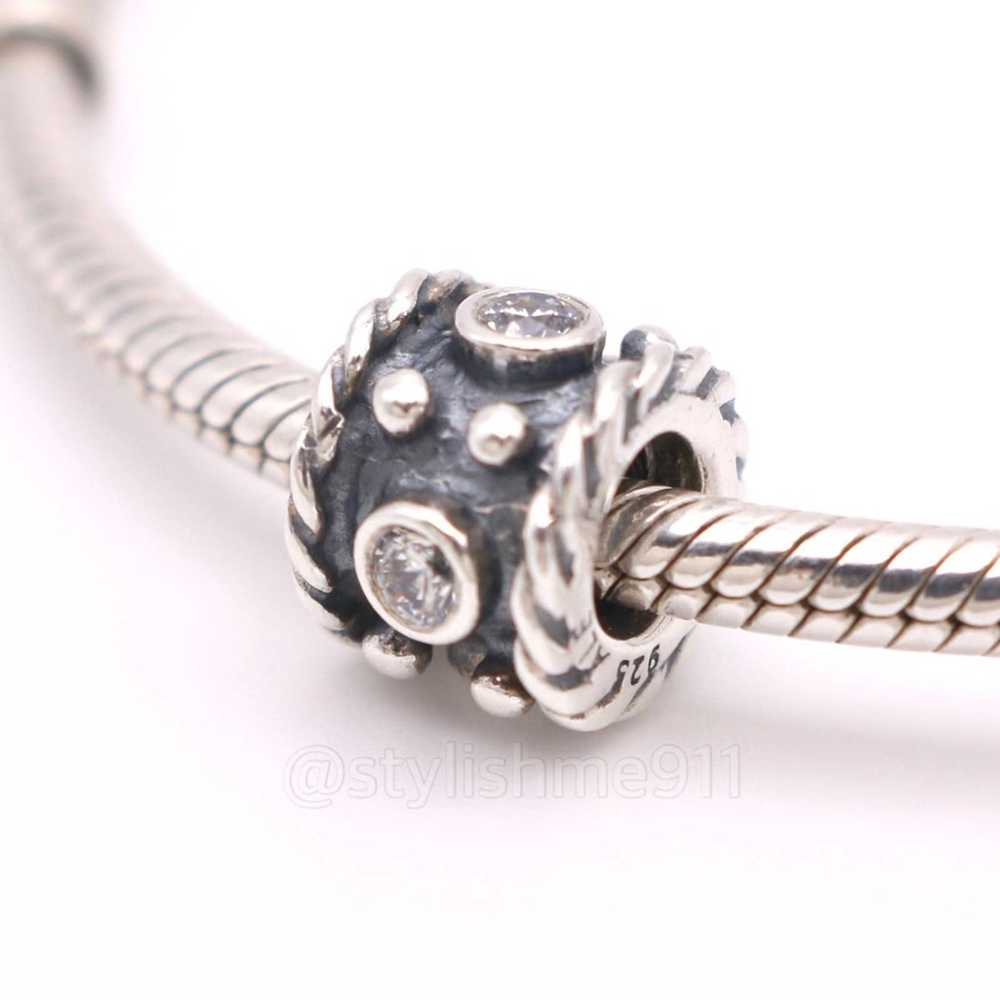 pandora PANDORA Abstract Oxidized Charm with cubi… - image 3