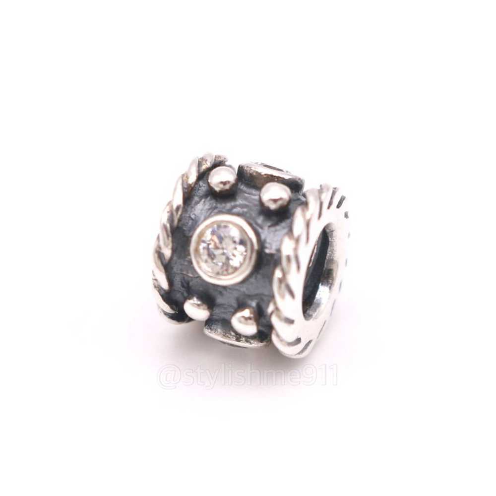 pandora PANDORA Abstract Oxidized Charm with cubi… - image 8