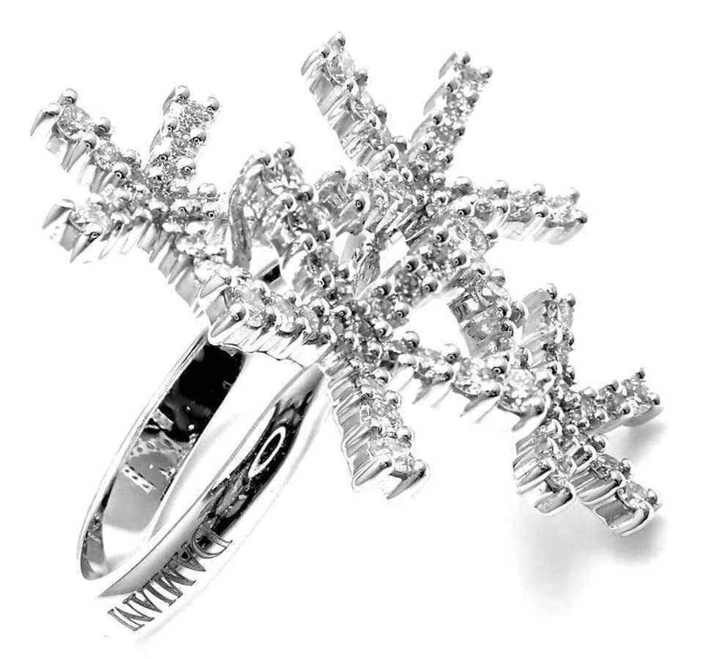 Other Damiani Diamond Flower 18k White Gold Cockt… - image 2