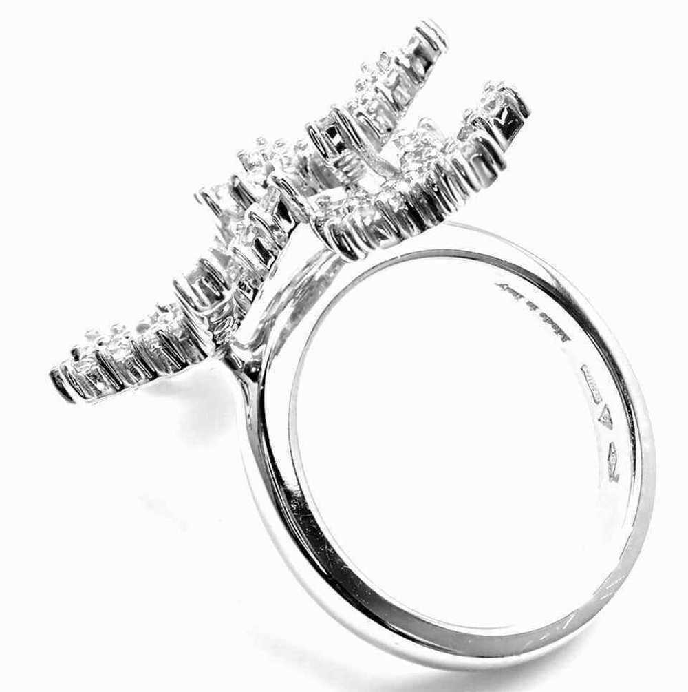 Other Damiani Diamond Flower 18k White Gold Cockt… - image 4