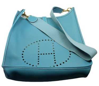 Hermes Hermes Evelyne Blue Jean Clemence Leather … - image 1