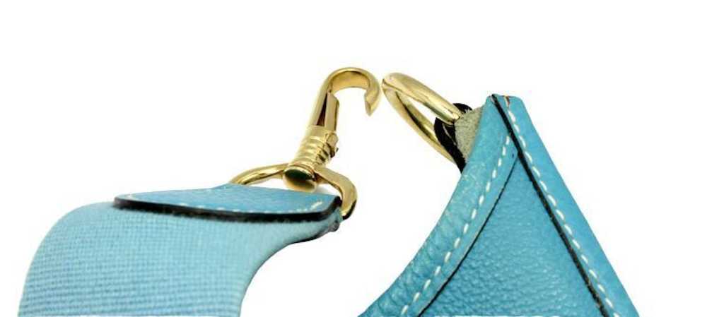 Hermes Hermes Evelyne Blue Jean Clemence Leather … - image 5