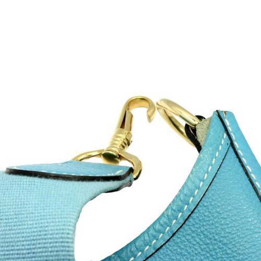 Hermes Hermes Evelyne Blue Jean Clemence Leather … - image 6