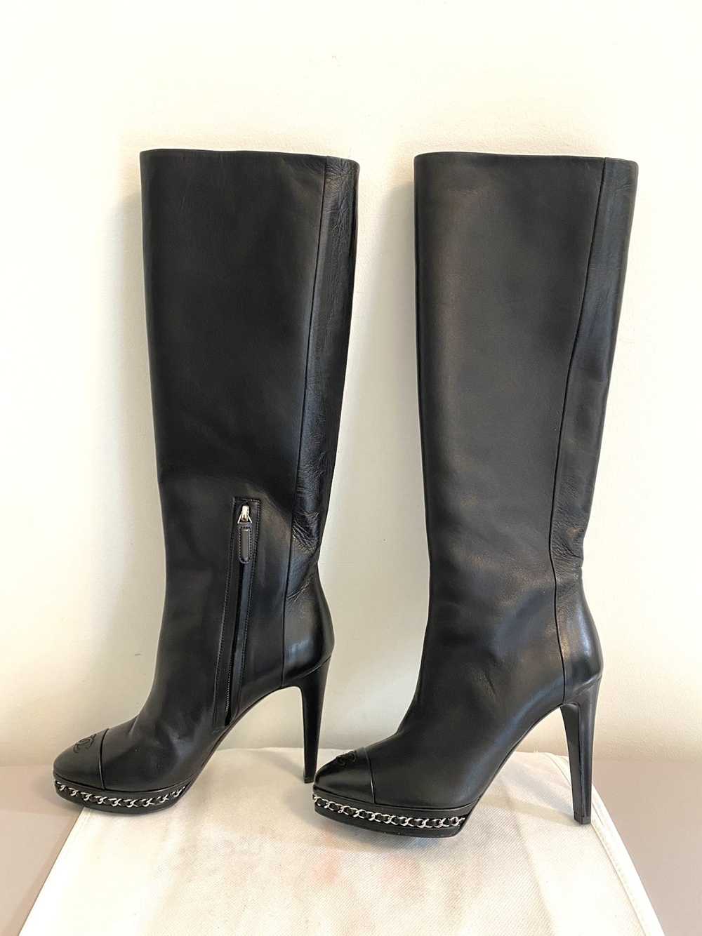 Chanel Authentic Chanel leather boots - image 5