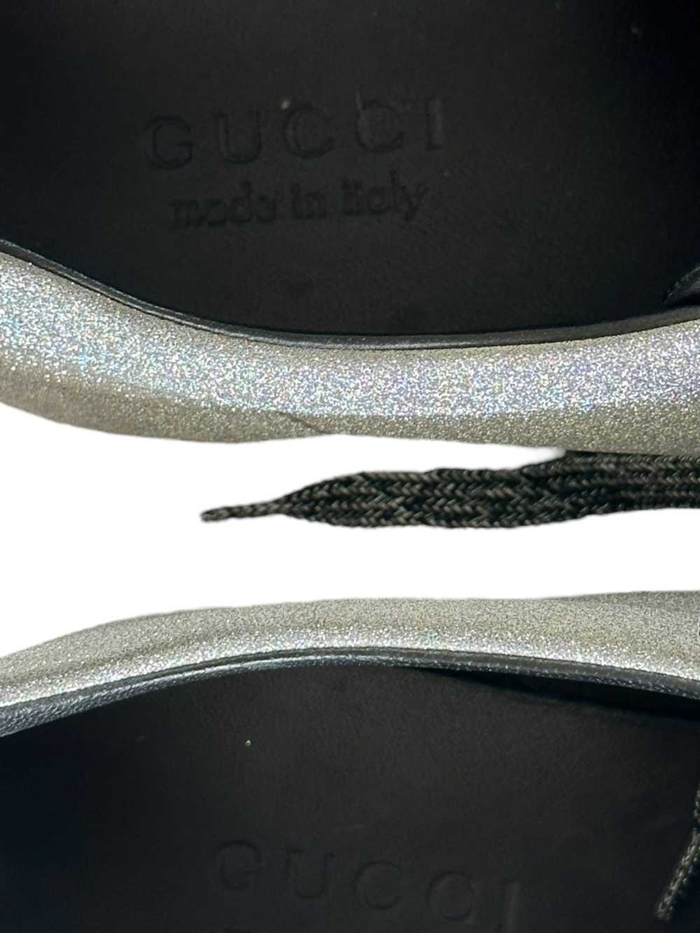 Gucci Gucci Metallic Silver Glitter Coated Bambi … - image 9