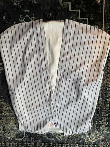 Jersey × Vintage Striped Sleeveless Baseball Jers… - image 1