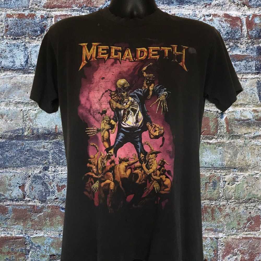 Band Tees × Megadeth × Vintage Vintage 90s Giant … - image 1