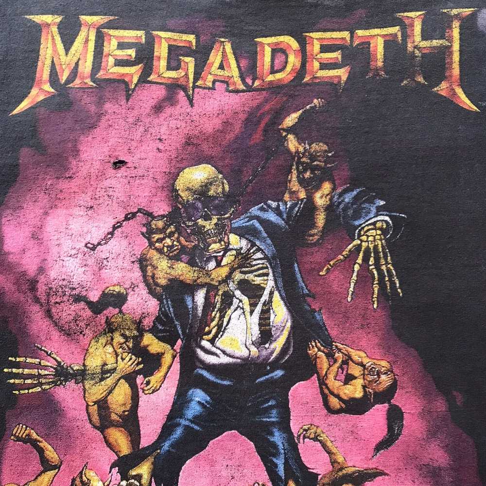 Band Tees × Megadeth × Vintage Vintage 90s Giant … - image 2