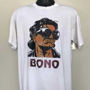 Tour Tee × Vintage Vintage 90s U2 Bono The Fly Co… - image 1