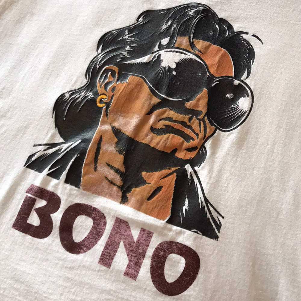 Tour Tee × Vintage Vintage 90s U2 Bono The Fly Co… - image 3