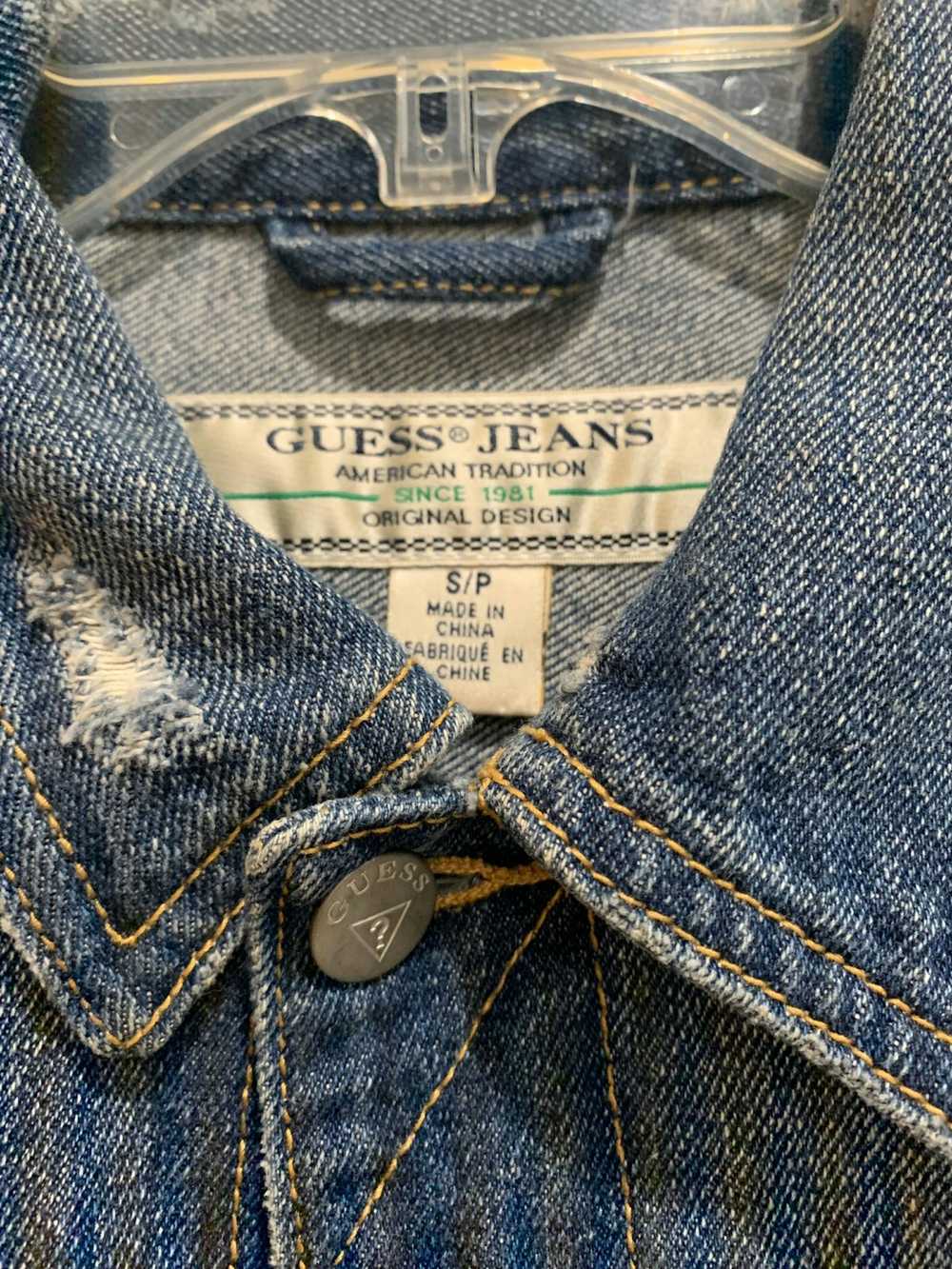 Guess Guess Distressed Denim Jacket - image 3