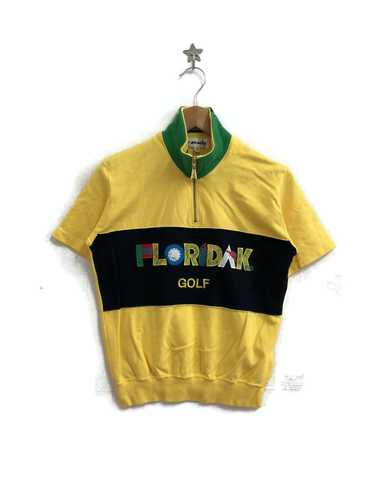 Vintage floriday golf strike colour pullover swea… - image 1