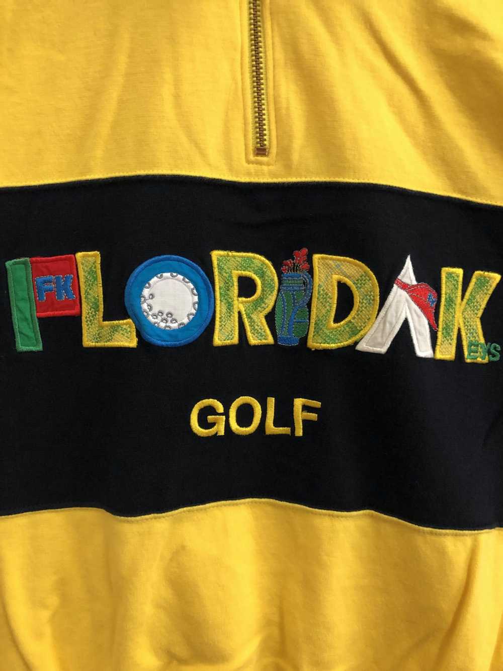 Vintage floriday golf strike colour pullover swea… - image 2