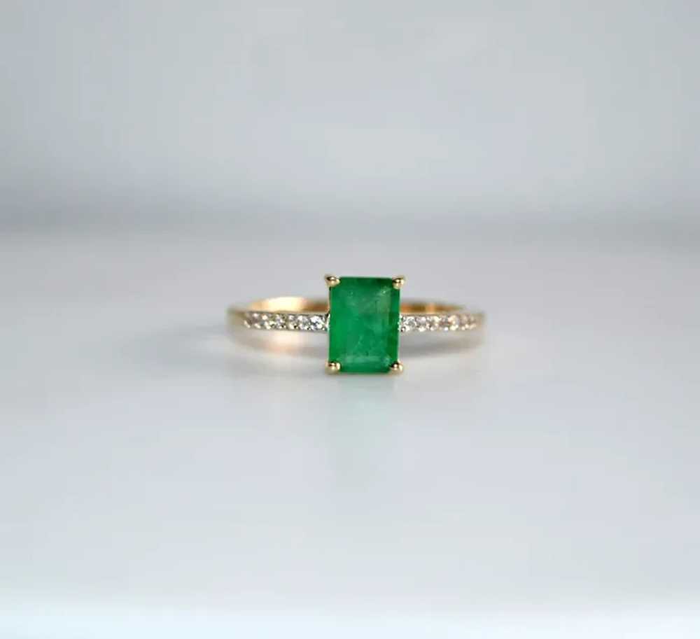 Emerald cut Emerald Forever Gold Ring 1.01ct - image 4