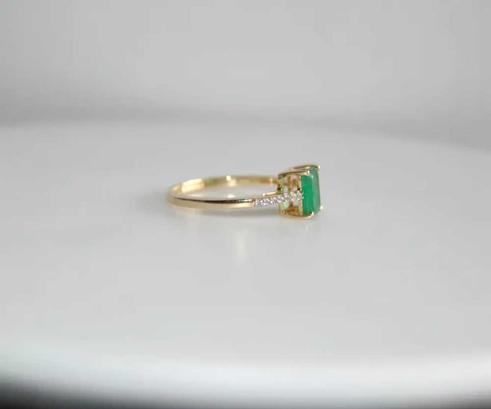 Emerald cut Emerald Forever Gold Ring 1.01ct - image 7