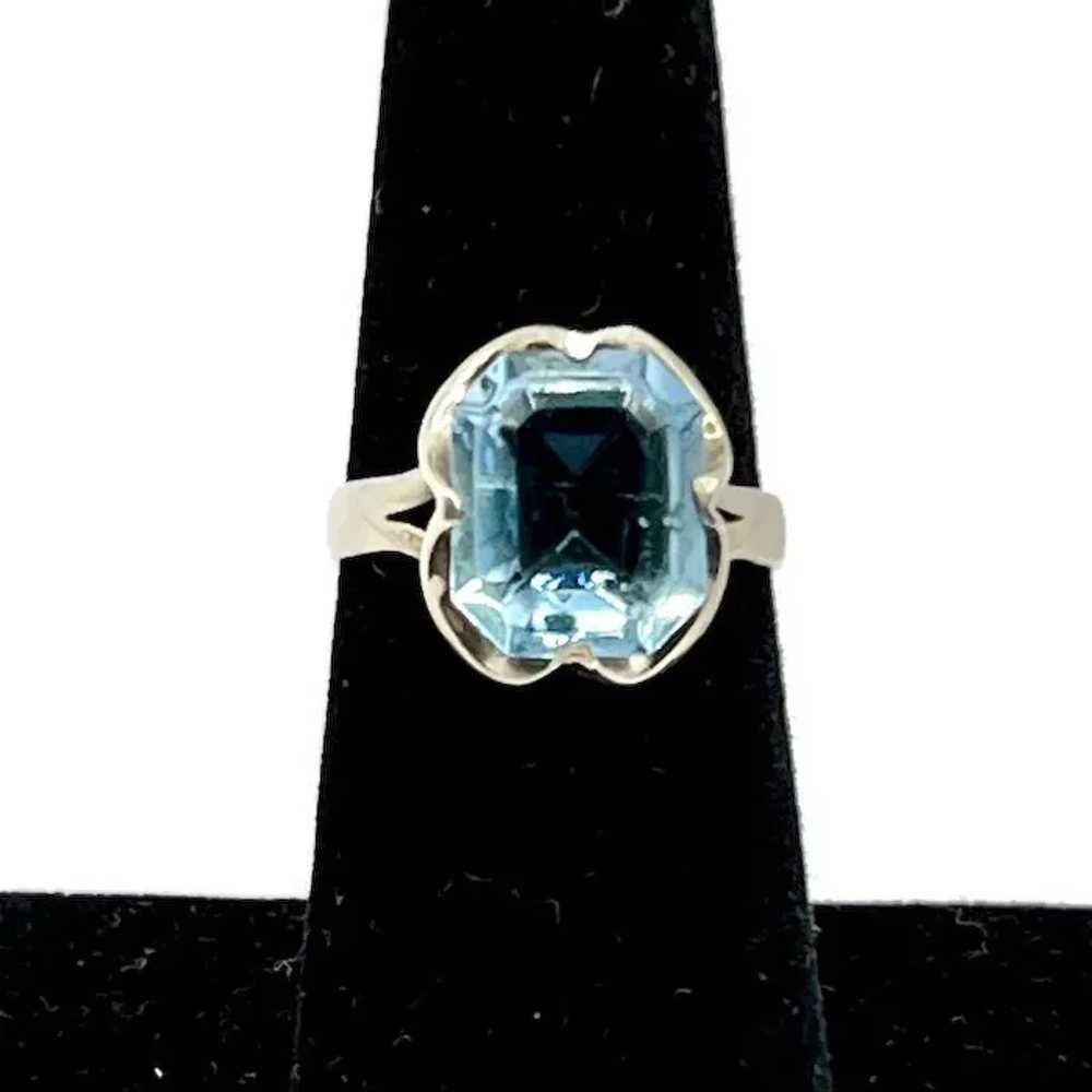 Sterling Silver Blue Tourmaline Fashion Ring - image 3