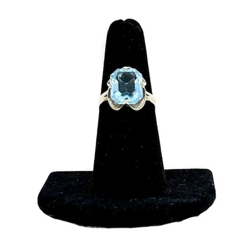 Sterling Silver Blue Tourmaline Fashion Ring - image 6