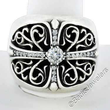 Sterling silver keeper ring - Gem