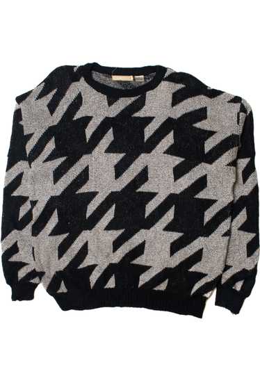 Vintage Houndstooth Adam Sloane 80s Sweater