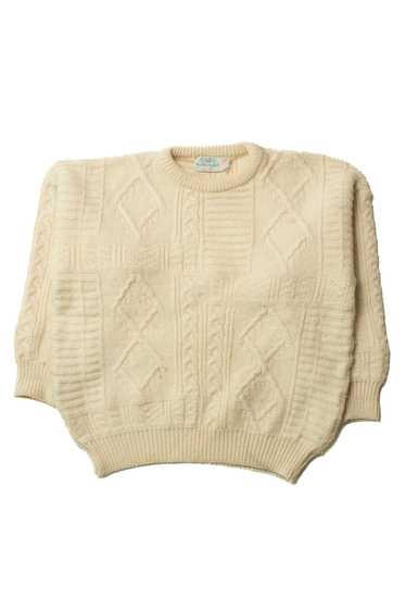 Vintage Quill's Woolen Market Fisherman Sweater 1… - image 1