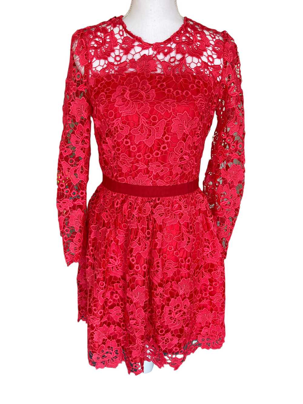 Draper James Red Lace Part Dress, 2 - image 1