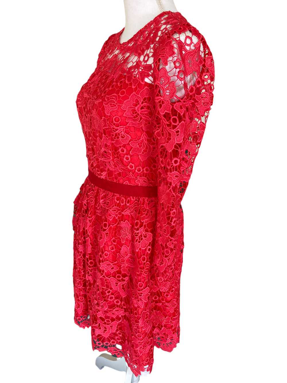 Draper James Red Lace Part Dress, 2 - image 3